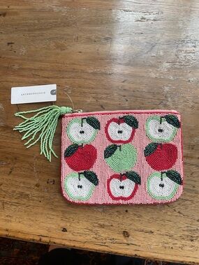 Anthropologie NWT Fiona Apple beaded zipper bag; top-rated & sold out @anthro